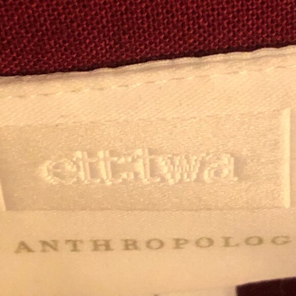 Ettwa Anthropologie Burgundy Floral Embroidered Boho Jacket Size L - Picture 13 of 13